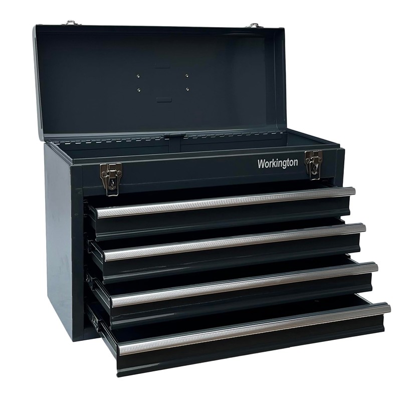 Workington Portable Metal Tool Chest with 4 Drawers, 20" 4-Drawer