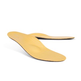 Foot Morning Deluxe – Profiled Shoe Insoles for Men & Women – Prime Quality Tanned Natural Leather Footbed – Arch Reinforcement Insoles – Unisex Full-Length Inserts (6.5 UK)