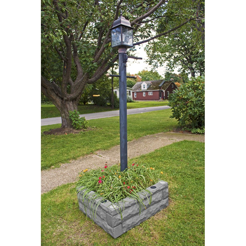 Garden Wizard 2 Foot Stone Landscape Border Wall - Dark