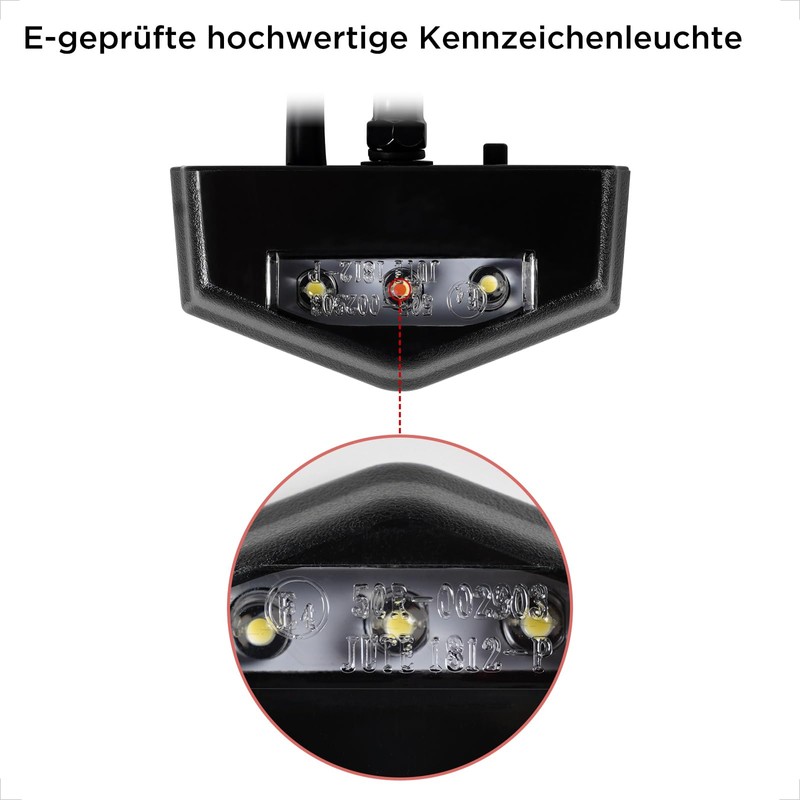 evermotor Number Plate Light High Quality 12 V 3 LEDs
