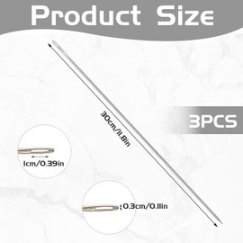 VEKXAR 3PCS 12 Inch Sewing Needles, Large Eye Needles for Sewing Professional Long Upholstery Needles for Home Crafts Projects Doll Making Tufting