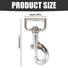 SYOWADA 4Pcs 3.15" Heavy Duty Swivel Snap Hooks, Metal Swivel Bolt Snap, Swivel Eye Bolt Snap for Using with Rope Chain Straps and Other Home Farm Gate Latch a Bucket Hanger