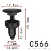 Cowl Panel Fender Push-Type Retainer Clip, Model PF-C566 (Pack of