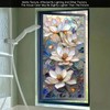 Starlit Patio Magnolia Stained Glass Window Film 17.7x39.3 Inch Static