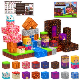 Magnetic Blocks 120PCS Build Mine World Building Cube Game