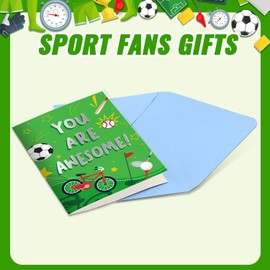 HAPPYPOP Soccer Gifts For Boys Kids 10-12 - Gifts For Soccer Lover Players With Greeting Card, Preteen Tween Kids Boys Soccer Socks Stocking Stuffers