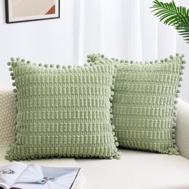 ZWJD Set of 2 Sofa Cushion Covers Corduroy Sofa Cushions Outdoor Pillows Boho Decorative Sofa Pillows Modern for Couch Bedroom car Decor Decorative Cushion Covers