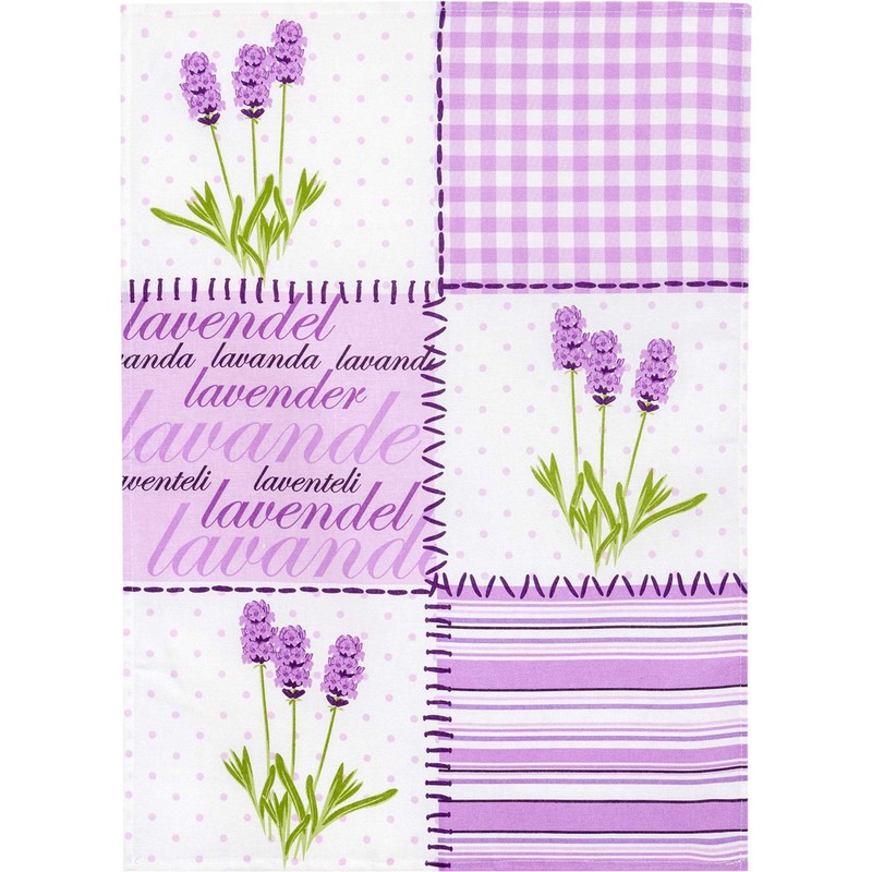 Kracht Tea Towel Half Linen Lavender Size 50 x 70