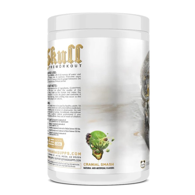 Underground Bio Labs/Panda Supps Skull High Stim/Nootropic Pre-Workout,3 Caffeine Sources,for