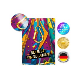 12 Invitation Cards for Children's Birthday Parties Boys Girls Climbing Park Cool Colourful Invitations for Birthday