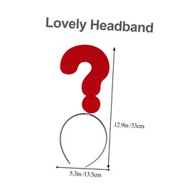 Baluue 2pcs Question Mark Hair Band Accessory Turvy Hair Tool Funny Headdress Fashion Headband Slick Stick