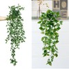 Sggvecsy Fake Hanging Plants 4 Pack Artificial Hanging Eucalyptus Plants