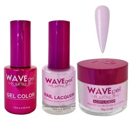 WAVEGEL Soak-Off Gel, Nail Lacquer & Acrylic/Dip Powder Matching Set - Princess Collection - #17 Lavendula