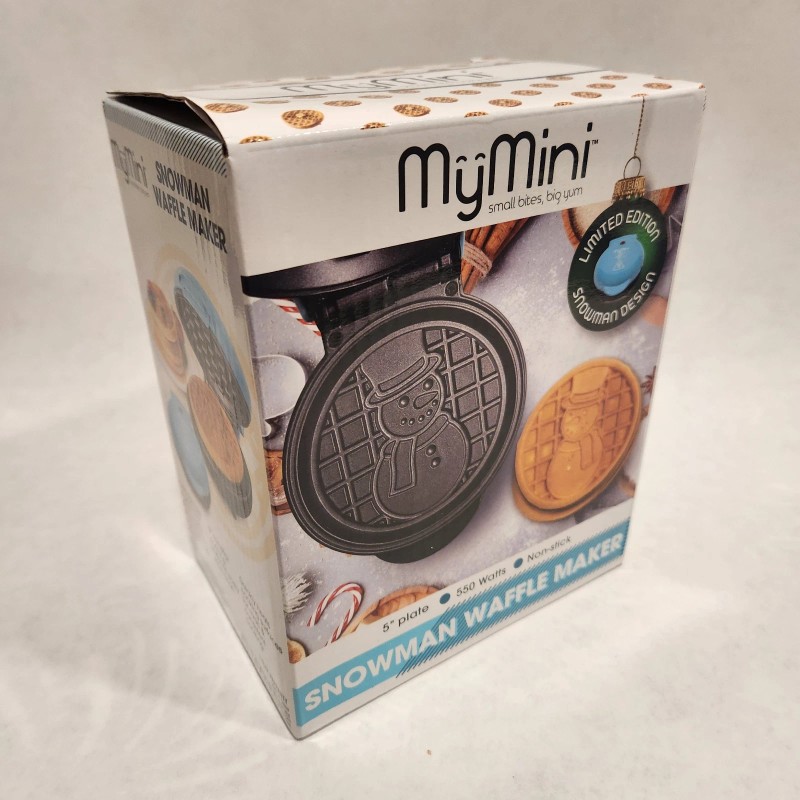 My Mini Waffle Maker New! Limited Edition Snowman. 5” Plate