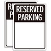 (2 Pack) Blank Reserved Parking Sign, Write-On Sign, 14x10 Inches