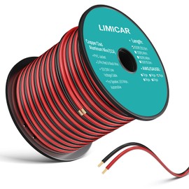 16 Gauge Wire, 100FT 2 Conductor CCA Red & Black Low Voltage Cable, Flexible PVC Electrical Wire for 12V/24V DC LED Strips, Speaker, Automotive, Trailer, Audio