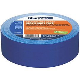 Shurtape PC 618 Performance Grade, Colored Cloth Duct Tape, Excellent Holding Power, 48mm x 55m, Blue, 1 Roll (203676)