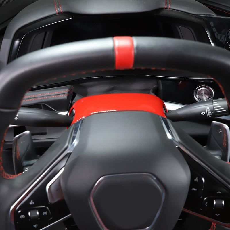 Steering Wheel Base Upper Decor Trim Cover for Corvette C8