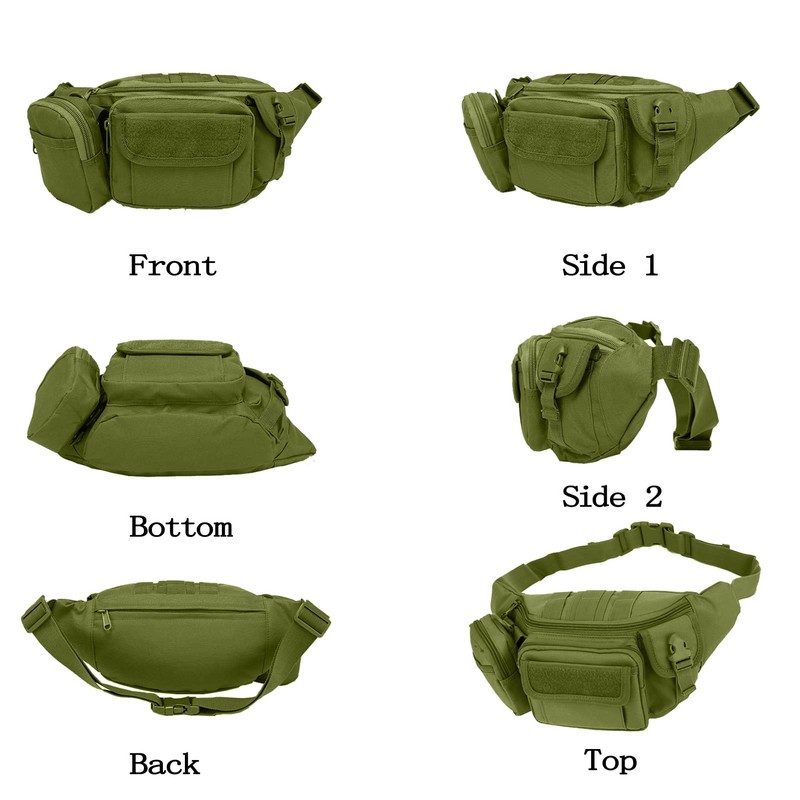 Rouinek Tactical Fanny Pack Military Waist Bag Pack Utility Hip