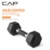 CAP Barbell Coated Dumbbell Weights with Padded Grip, Single, 10
