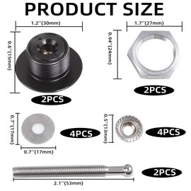 2 Stück Bonnet Lock Schnellverschluss, Lock Latch Motorhaubenschloss, Aluminium Hood Pin Bumper Quick Release, Aluminiumlegierung Motorhauben Pin Lock Clip, Druckknopf Stoßstangenclip