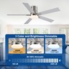 Rayqueen 52 Inch Ceiling Fans with Lights and Remote,Flush Mount