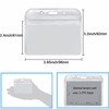 YOUOWO 2 Pack Horizontal Clear ID Badge Holders with Office