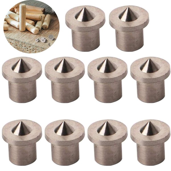 CESFONJER Dowel Pin Center Woodworking Alignment Tool Points Marker Drill Center, 5 mm Dowel Drill Center Points Pin Set (10 pcs)