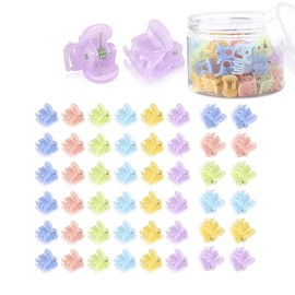 GeorgeX Pinzas para Cabello, 48 Pinzas Cabello para Mujer Mini Clip de Garra Fiesta Diaria y de Boda Accesorios para el Cabello (Coloreado)