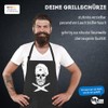 MoonWorks® BBQ Apron for Men with Saying "Hier grillt der