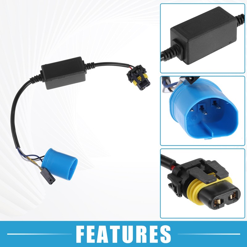 A ABSOPRO LED Car Headlight Canbus Decoder 9007 Plastic Black