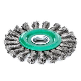 Lessmann Round Braided Brush 125 x 14 mm 20 Teeth Raw Smooth 0.50 mm Bore 22.2 mm 473811