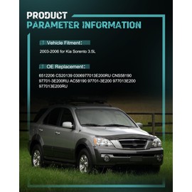 SELEAD A/C Compressor and Clutch Fit for Kia Sorento 3.5L 2003-2006, Pre-filled with Oil with 4 Pulley Grooves