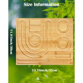 Litave Jewelry Making Beading Board - Bracelets, Necklaces Bamboo Jewelry Making Supplies for Adults, Other DIY Jewelry Designs Beading Mat Tray, 13.7 "x11.5