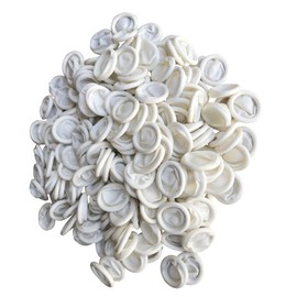 Disposable Latex Finger Cots, Powder Free Rubber Fingertips Finger Protector for Electronic Repair, Painting, Jewelry Cleaning, Manicures, Industrial ，200g(Approx.260PCS)