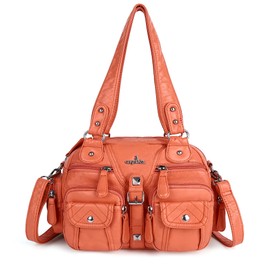 Angel Kiss Hobo Crossbody Purses for Women Shoulder Bag Multipocket Soft Hobo Purses Removable Strap Leather Handbags