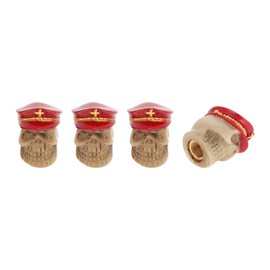 A ABSOPRO Tire Valve Stem Caps Decorative 7x22mm Tyre Valve Dust Covers Resin Copper Red 4 Pcs