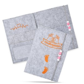 Felt Maternity Log Cover, Handmade Maternity Log Protective Cover, Mother Child Passport Bag, Maternity Passport Cover, German Maternity Log for Ultrasound Picture, Insurance Card, Vaccination