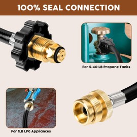 10 ft. Propane Hose Adapter, Propane Hose with P.O.L Fitting, Regulator for RV, Gill, Gas Stove, Gas Generator, Gas Hose for Heater, for MH9B, Portable, Buddy, and MH18B Big Buddy, and more.