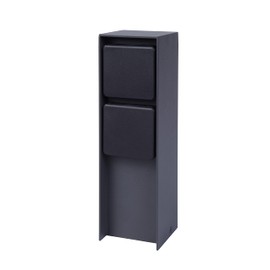 BOLD 19523 Abano Outdoor Socket Garden (Socket Column) with 2-Way Plug in Anthracite (IP44 Outdoor Energy Column 3680 Watt Easy Assembly Plastic-Free Packaging)