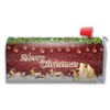 Merry Christmas Golden Santa Claus and Sleigh Mailbox Cover Magnet