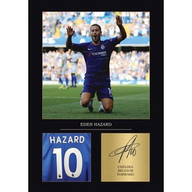 Eden Hazard Chelsea Gift Signed A4 Print Display Unframed Chelsea Gifts For Boys Digitally Reproduced Signature Chelsea Gifts For Men