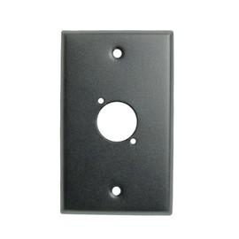 PROCRAFT SPU-1X-BK 1 Gang Black Steel Wall Plate Pre-Punched for 1) D Type
