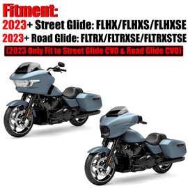 Skid Plate Lower Engine Chassis Protection Guard Compatible with Harley Touring CVO Road Glide FLTRXSE,Road Glide FLTRX,FLTRXSTSE,Street Glide FLHX,CVO Street Glide Special FLHXSE 2023-UP, Black