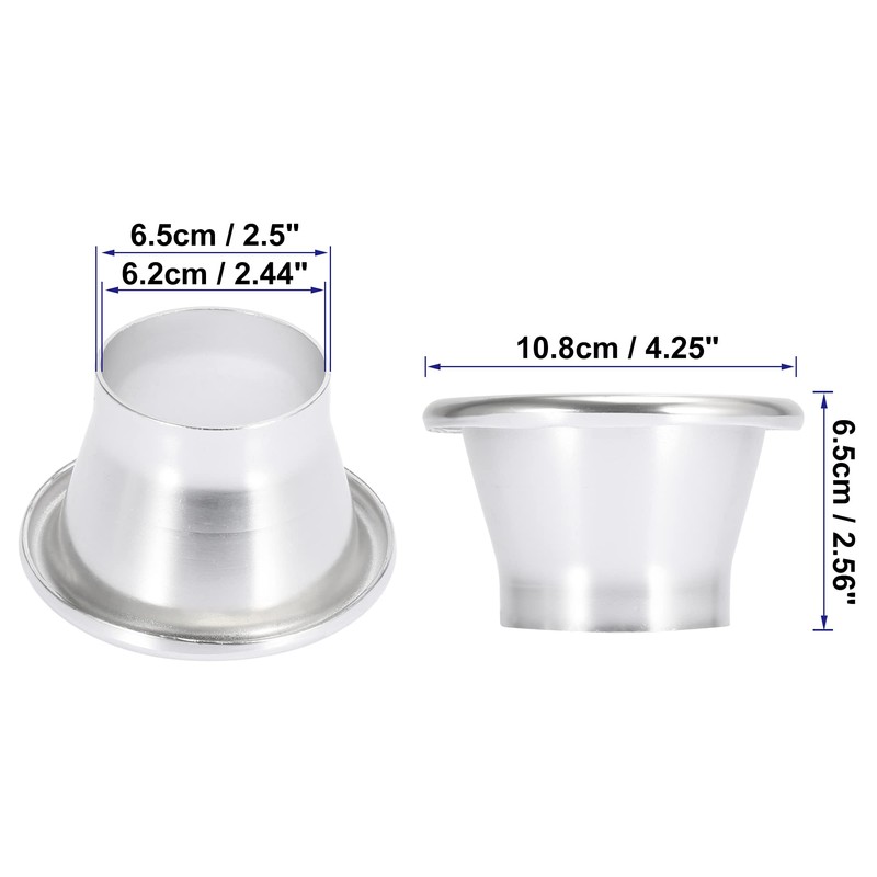 X AUTOHAUX 2.5 Inch Neck Aluminum Bellmouth Velocity Stack Adapter