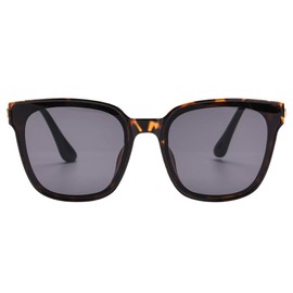 Square Sunglasses Womens Mens Oversized Mirrored lens U886 (TORTOISE)