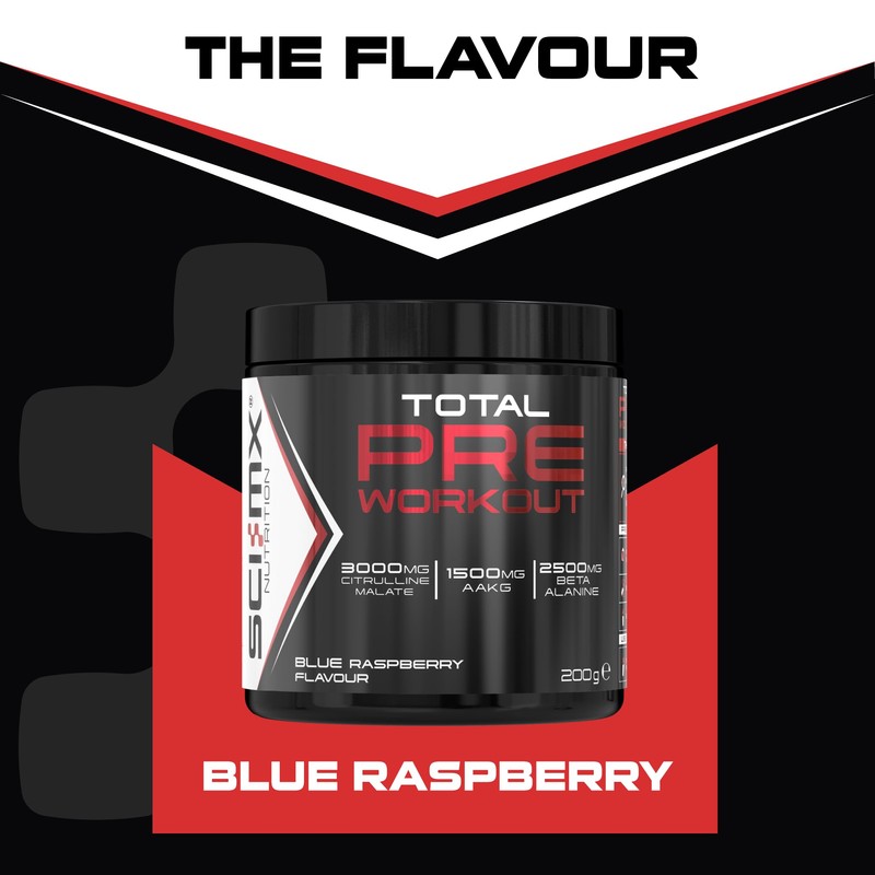 SCI-MX - Total Pre Workout - Blue Raspberry Flavour -