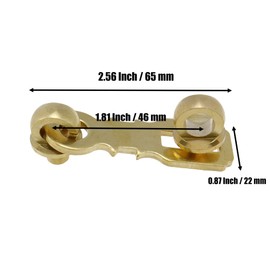 Chinflly Padlock Hasp Door Clasp,Antique Heavy Duty Door Hasp,Vintage Solid Brass Gate Latch Lock,Light Brass Hasp
