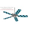 Kearas Polka Dots Black And Blue - Ceiling Fan Skin