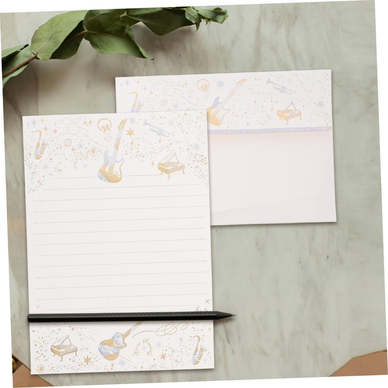 Operitacx 1 Set Gold-Plated Writing Paper Delicate Wedding Envelopes Envelopes